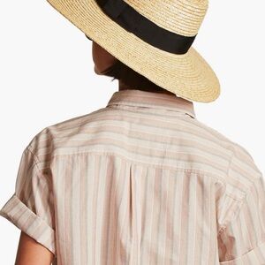 Brixton Tan and Black Panama Hat